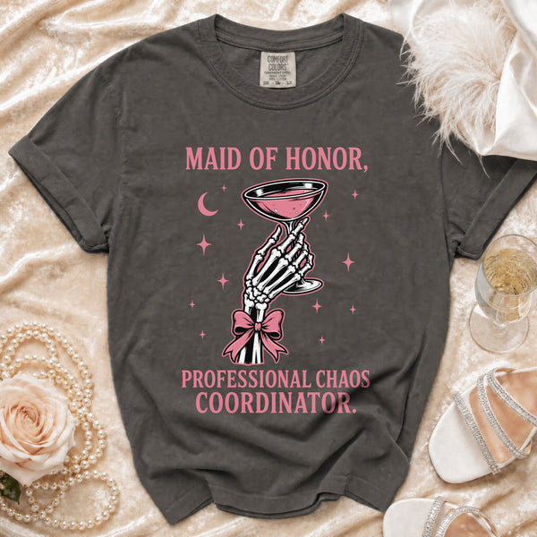 Maid of Honor T-shirt in Pepper