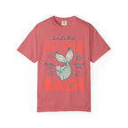Coral t-shirt with "Sarah's Back Last Splash" and mermaid design.