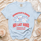 Blue t-shirt with "Jennifer's Bach Her Last Rodeo" and Nashville, TN 2026.