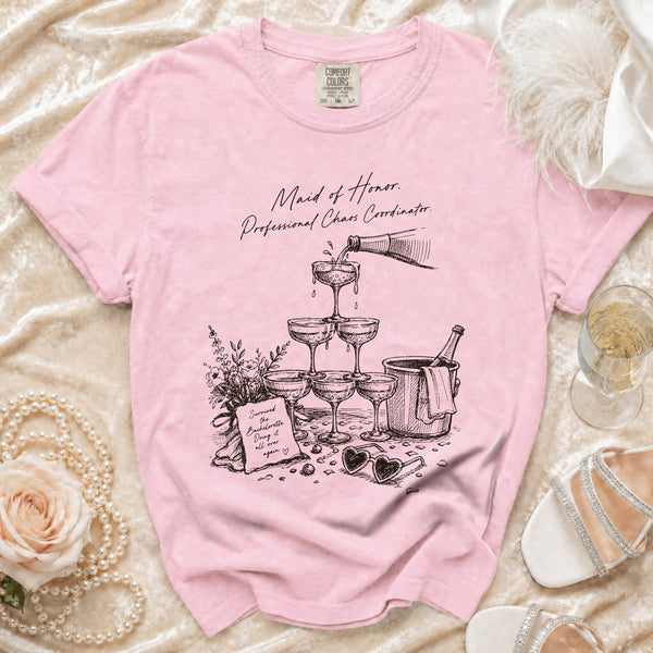 Maid of Honor T-shirt in Blossom