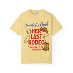 Jennifer's Bach Last Rodeo Nashville TN Summer 2026 graphic tee.