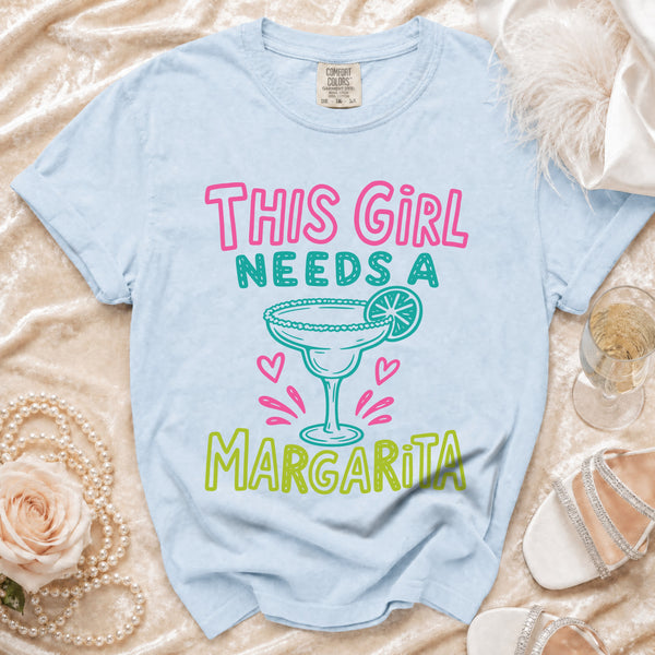 Margarita Girl T-Shirt in Chambray