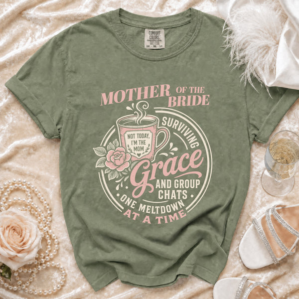 Grace, Mom of Bride T-shirt in Moss