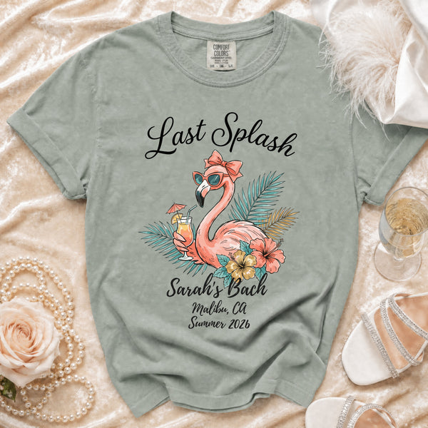 Last Splash Tropical Flamingo T-Shirt in Bay