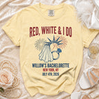 Red, White & I Do Willow's Bachelorette New York July 4th 2026 t-shirt.