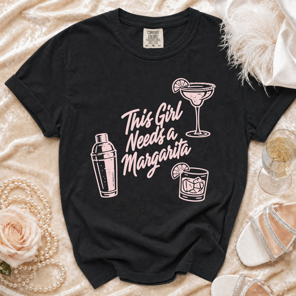 Margarita Girl T-Shirt in Black