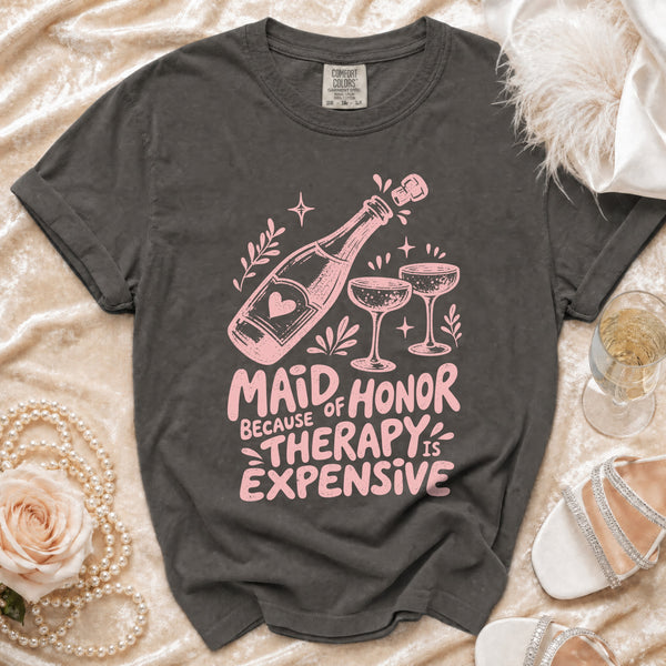 Maid of Honor T-Shirt in Pepper