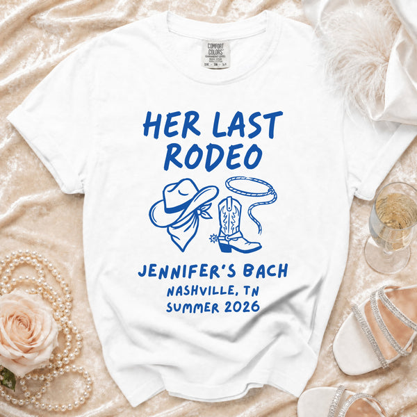 Her Last Rodeo Nashville Bach T-Shirt in White