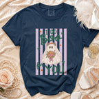 Navy t-shirt with "I do Boo for you" text and ghost graphic.