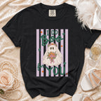 Black t-shirt with "I Do Boo for YOU" and a ghost wearing flowers graphic.