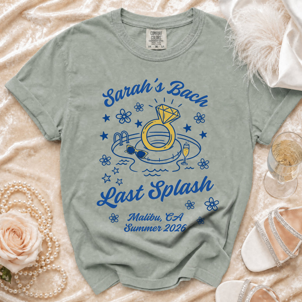 Sarah's Bach Last Splash Malibu CA Summer 2026 t-shirt.