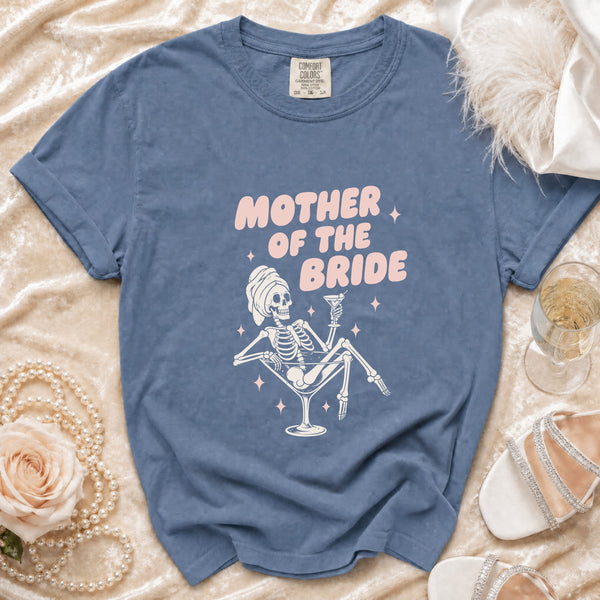 Bride's Mom Martini T-Shirt in Blue Jean
