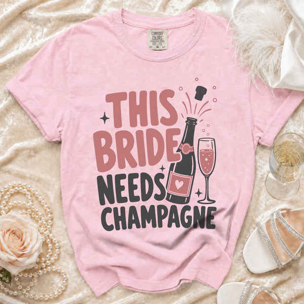 Champagne Bride T-shirt in Blossom