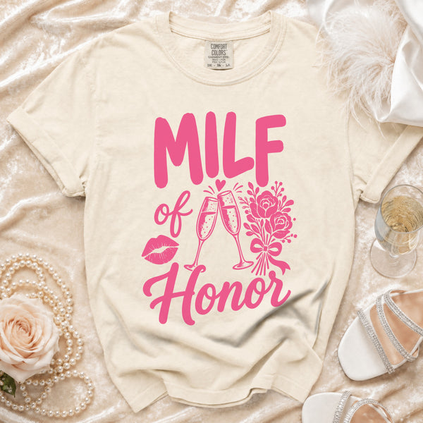 MILF Maid of Honor Tee in Ivory