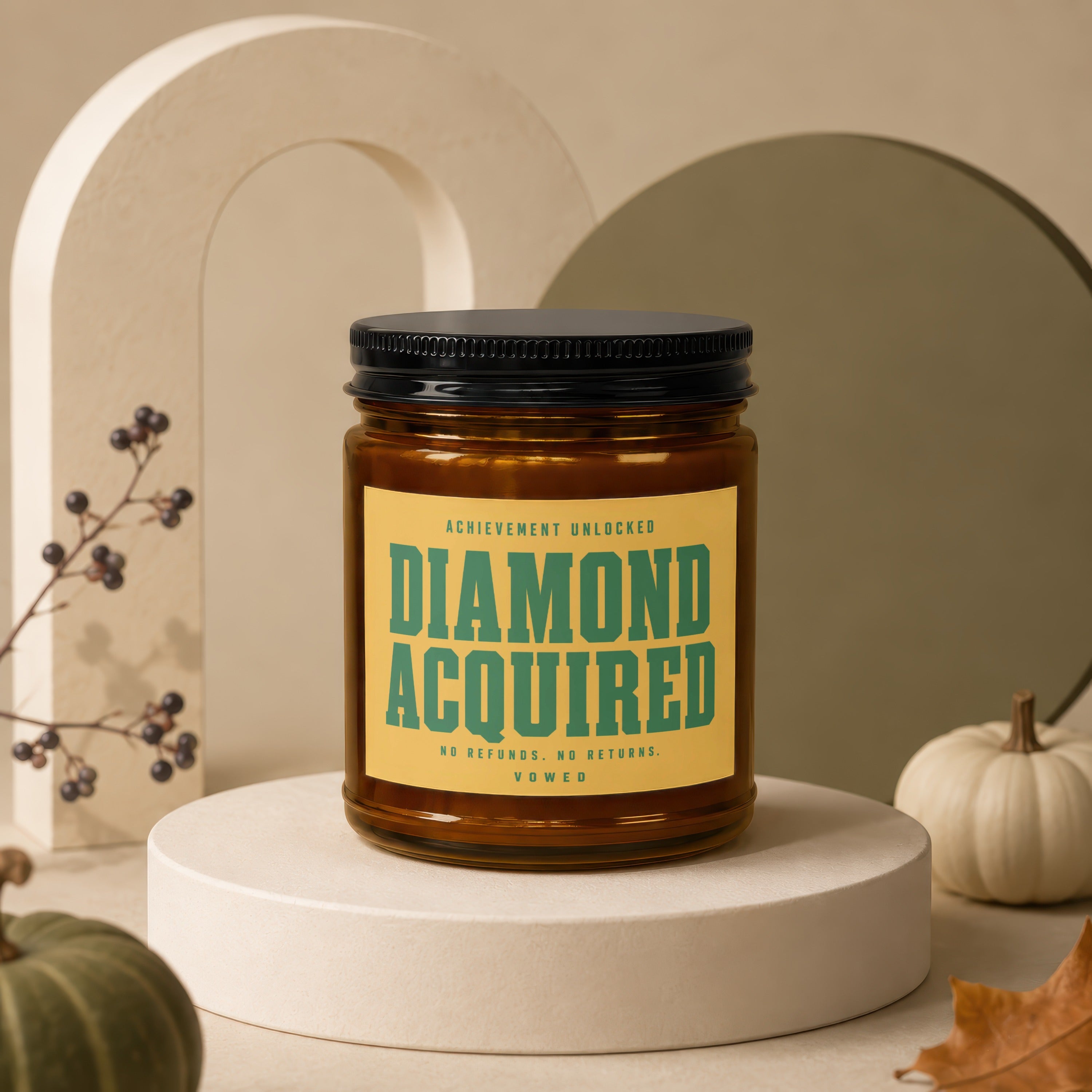 Amber jar candle