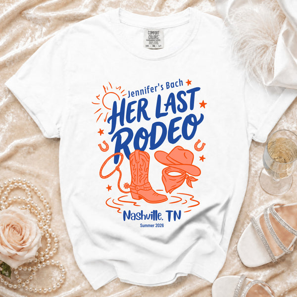 Her Last Rodeo Nashville Bach T-Shirt in White