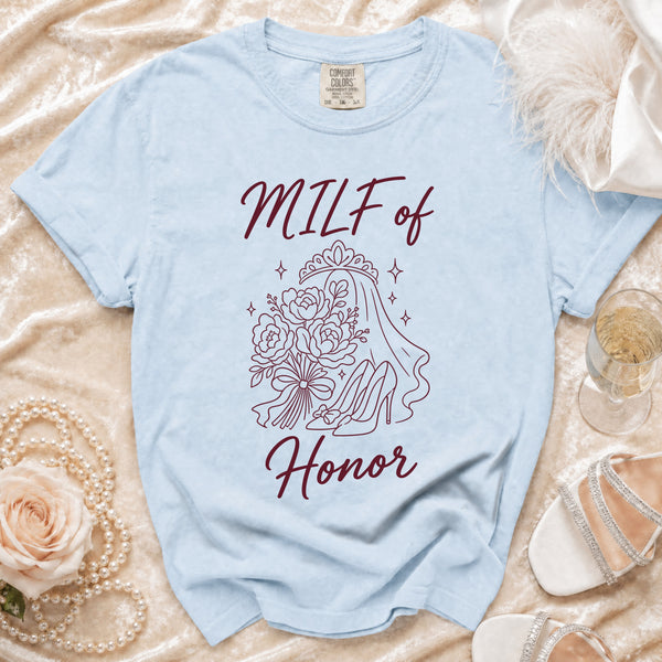 MILF of Honor Tee in Chambray