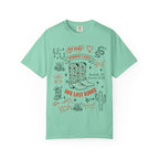 Mint t-shirt with "Jennifer's Bach Her Last Rodeo" Nashville, TN design.