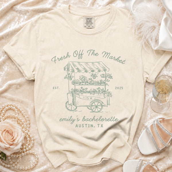 Fresh Off The Market Bachelorette T-Shirt in Ivory