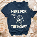 True Navy Bride To Bee & Here For The Honey bachelorette crew t-shirt