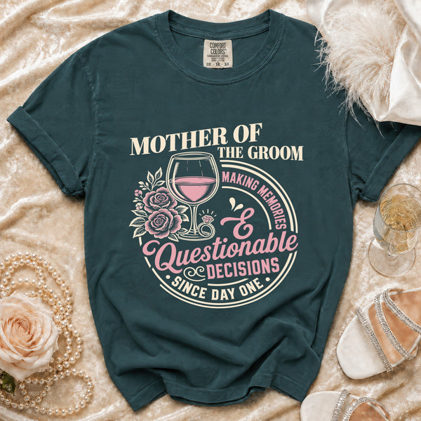 Groom Mom T-Shirt in Blue Spruce