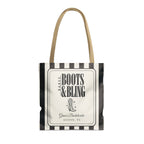Boots & Bling striped tote bag, Black