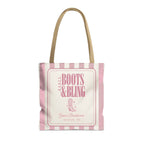 Boots & Bling striped tote bag, Blossom