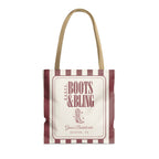 Boots & Bling striped tote bag, Chili