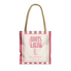 Boots & Bling striped tote bag, Watermelon