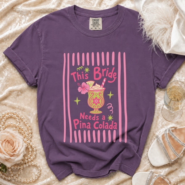 Bride Pina Colada T-shirt in Grape