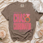 Proud Maid of Honor Chaos Coordinator t-shirt with diamond ring graphic.