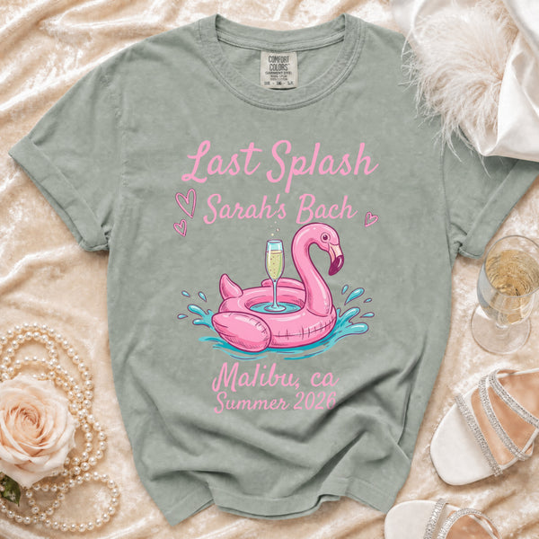 Last Splash Sarah's Bach Flamingo T-Shirt in Bay