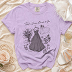 Bride to You graphic t-shirt with wedding dress, bouquet, and accessories.