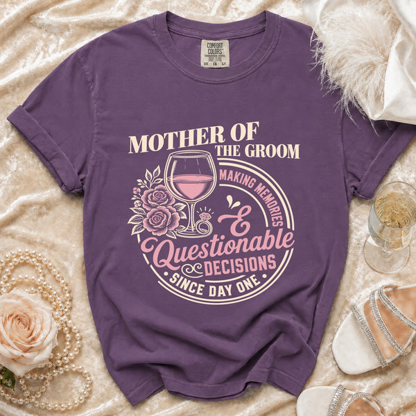 Groom Mom T-Shirt in Grape