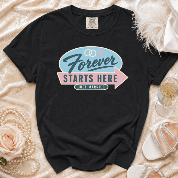 Forever Starts T-Shirt in Black