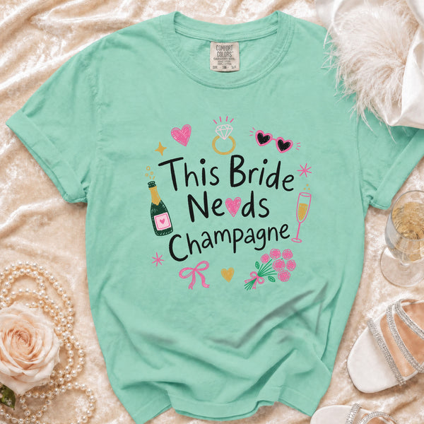 Bride Champagne T-Shirt in Island Reef