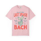 Pink t-shirt with "Sarah's Bach Last Splash" and mermaid graphics.