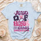 Maid of Honor AKA Chaos Coordinator graphic t-shirt with diamond ring.
