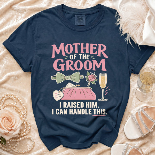 Groom Mother T-Shirt in True Navy