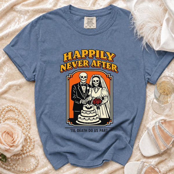 Happily Never After T-shirt in Blue Jean