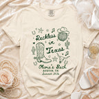 T-shirt with "Reckless in Texas" and cowboy boot graphic, Austin, TX Summer 2026.