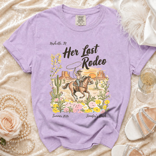 Her Last Rodeo Desert Bloom T-Shirt in Orchid
