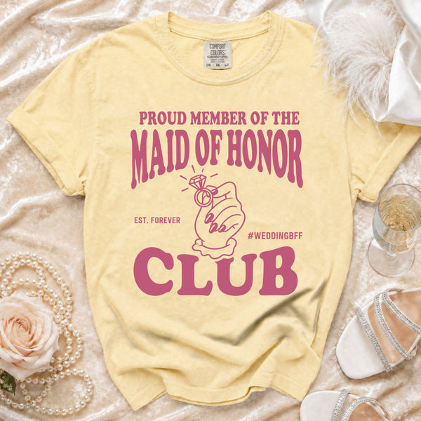 Maid of Honor Club T-Shirt in Butter
