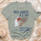 Red, white, and I do Willow's Bachelorette July 4th 2026 shirt.