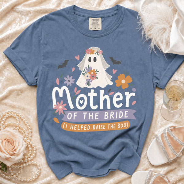 Mother of the Boo T-Shirt in Blue Jean