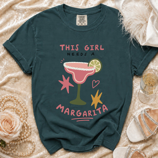 Bride Margarita T-Shirt in Blue Spruce