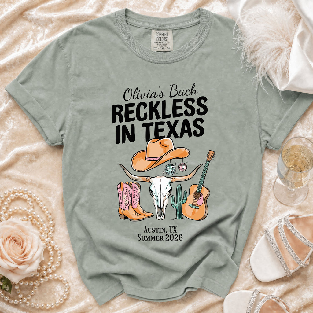 Olivia's Bach Reckless in Texas Austin, TX Summer 2026 graphic tee.
