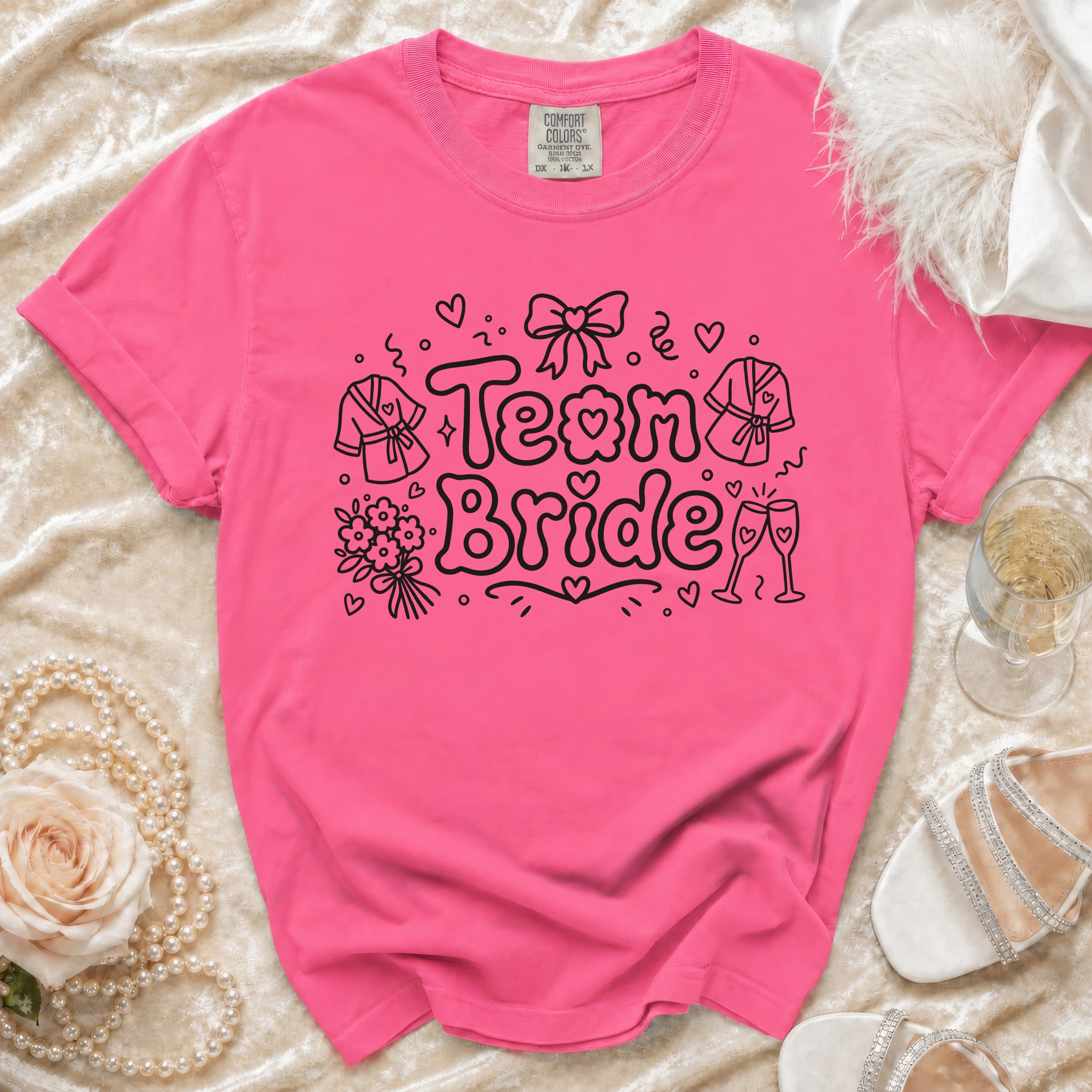 Pink t-shirt with "