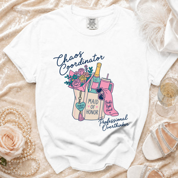 Maid of Honor T-shirt in White