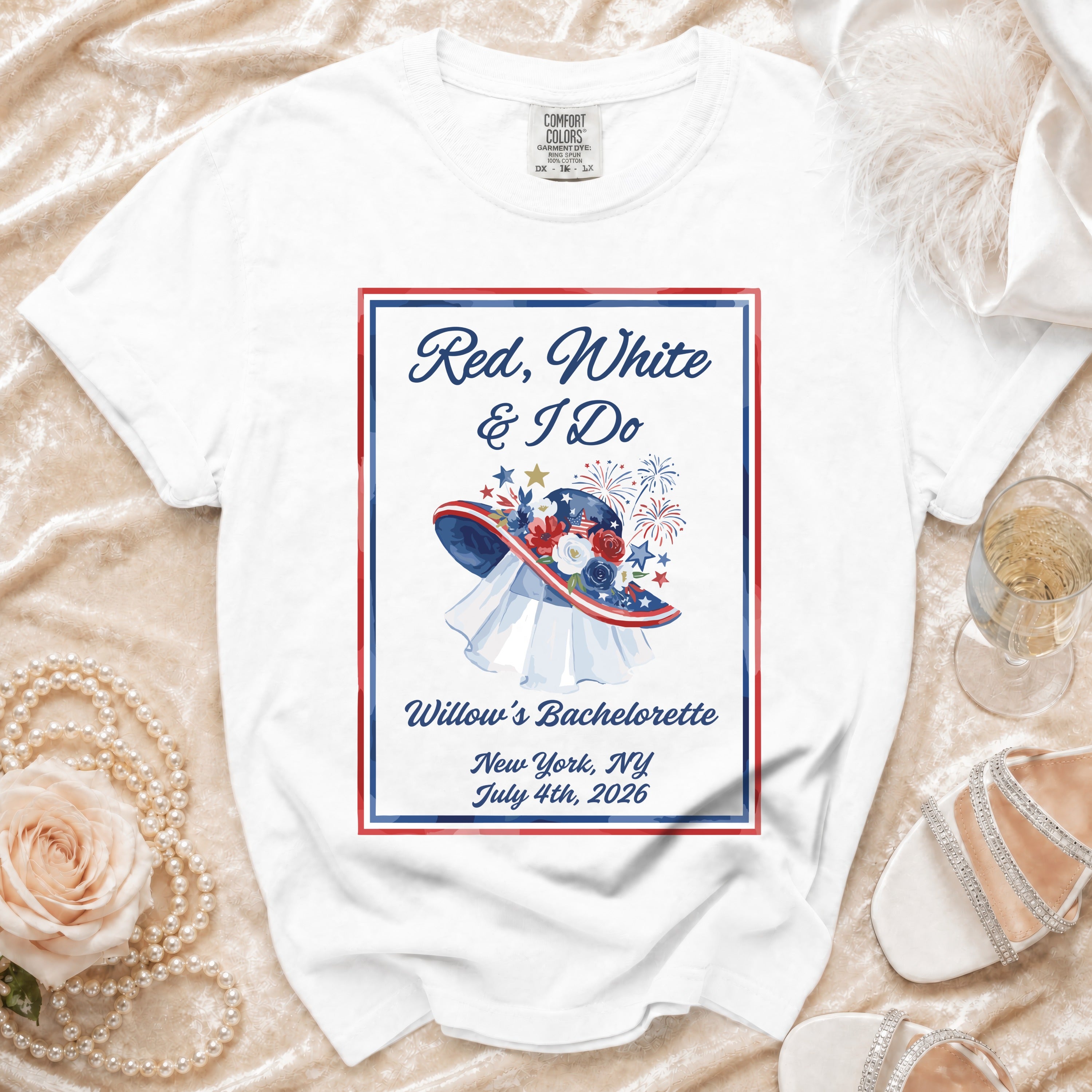 Red, White & I Do Bachelorette T-Shirt